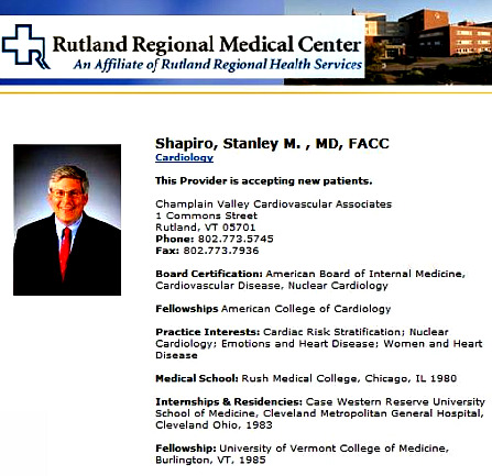 Stan Shapiro, MD, Cardiology Stan Shapiro, MD, Cardiology